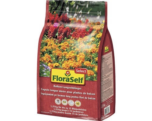 5 Monate-Langzeitdünger für Balkon- & Topfpflanzen FloraSelf Select 1,25 kg