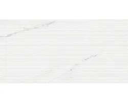 Feinsteinzeug Dekorfliese Verona 45,0x90,0 cm weiß matt geriffelt