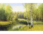 Hornbach Fototapete Vlies 18328 River in Autumn Day 7-tlg. 350 x 260 cm