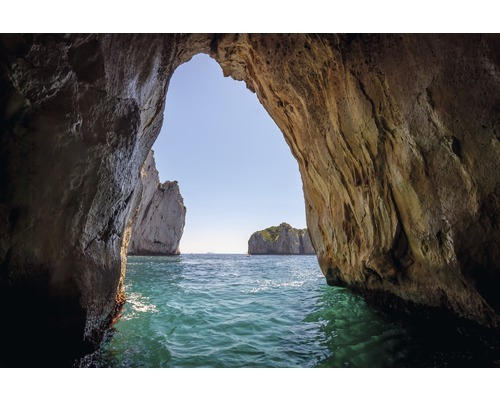 Fototapete Papier 97379 Blue Grotto in Capri Island 7-tlg. 350 x 260 cm