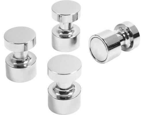 Dekomagnet Hold-it silber 4er-Set