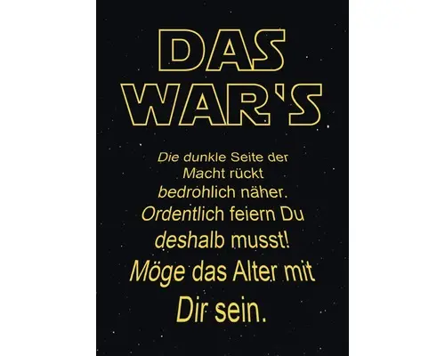 Postkarte Möge das Alter mit dir sein 10,5x14,8 cm