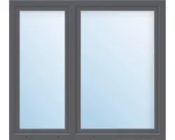 Kunststofffenster 2.Flg. ESG ARON Basic weiß/anthrazit 1450x1700 mm (1/3-2/3)