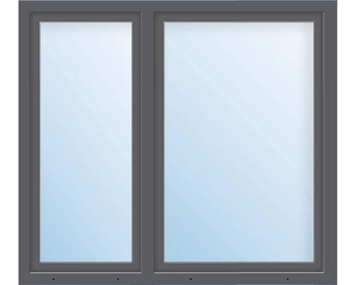 Kunststofffenster 2.Flg. ESG ARON Basic weiß/anthrazit 1050x1650 mm (1/3-2/3)