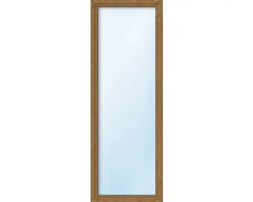 Kunststofffenster 1.Flg. ESG ARON Basic weiß/golden oak 500x1600 mm DIN Rechts