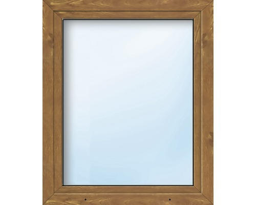 Kunststofffenster 1.Flg. ESG ARON Basic weiß/golden oak 750x1600 mm DIN Rechts