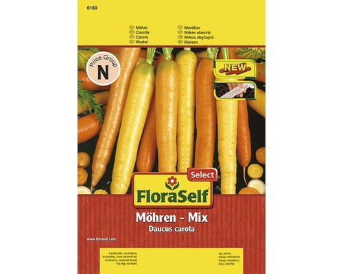 Möhre FloraSelf Select 3 Sorten samenfestes Saatgut Gemüsesamen Saatband 3x1 m