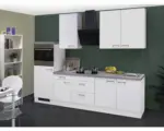Hornbach Küchenblock Flex Well Varo weiß/weiß 270 cm inkl. Einbaugeräte