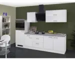 Hornbach Küchenblock Flex Well Varo 11211 weiß/weiß 270 cm inkl. Einbaugeräte