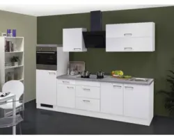 Küchenblock Flex Well Varo 11211 weiß/weiß 270 cm inkl. Einbaugeräte