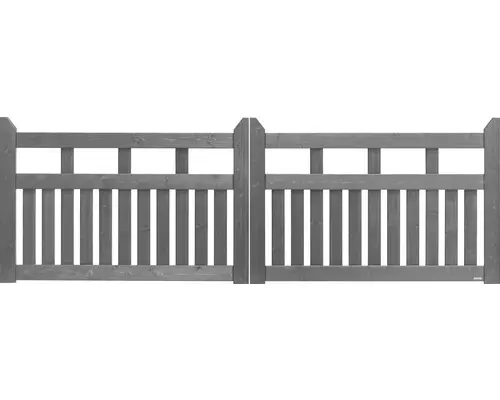 Doppeltor Konsta Elda ohne Schloßfräsung 300 x 100 cm hellgrau