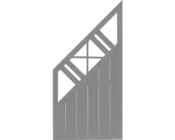 Abschlusselement Provence links 90x180/90 cm hellgrau