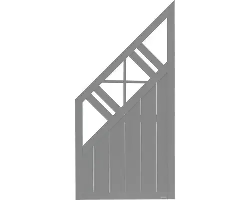 Abschlusselement Provence links 90x180/90 cm hellgrau