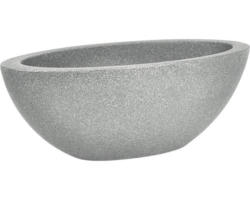 Pflanzschale Capri oval 52x23 cm H 20 cm grau