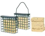 Hornbach Ganzjahresvogelfutter 6 Fettblöcke mit zwei Spendern 1,8 kg