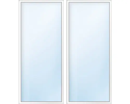 Balkontür 2.Flg.mit Stulppfosten ESG ARON Basic weiß 1250x1900 mm