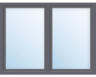 Kunststofffenster 2.Flg.mit Stulppfosten ARON Basic weiß/anthrazit 1600x900 mm