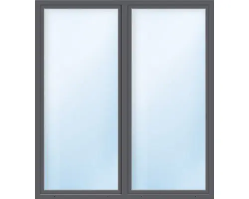 Balkontür 2.Flg.mit Stulppfosten ESG ARON Basic weiß/anthrazit 1500x2000 mm