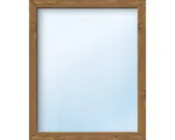 Kunststofffenster Festelement ARON Basic weiß/golden oak 1150x2100 mm (nicht öffenbar)