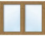 Hornbach Kunststofffenster 2.Flg.mit Stulppfosten ARON Basic weiß/golden oak 1300x1300 mm