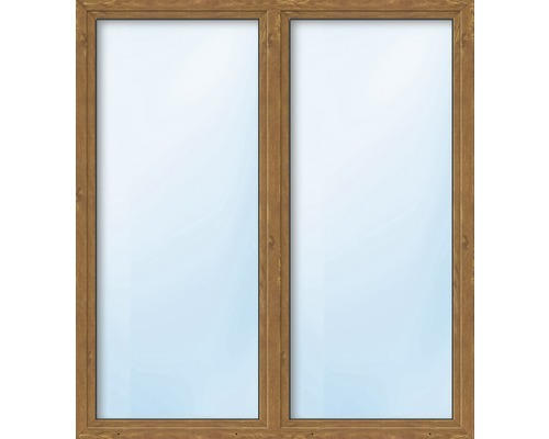 Balkontür 2.Flg.mit Stulppfosten ESG ARON Basic weiß/golden oak 1550x2000 mm