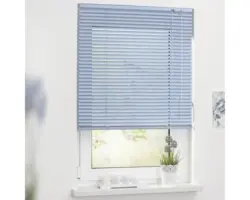 Alu-Jalousie mit Seitenverspannung Lichtblick blau 120x160 cm