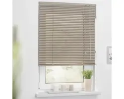Alu-Jalousie mit Seitenverspannung Lichtblick braun 40x60 cm