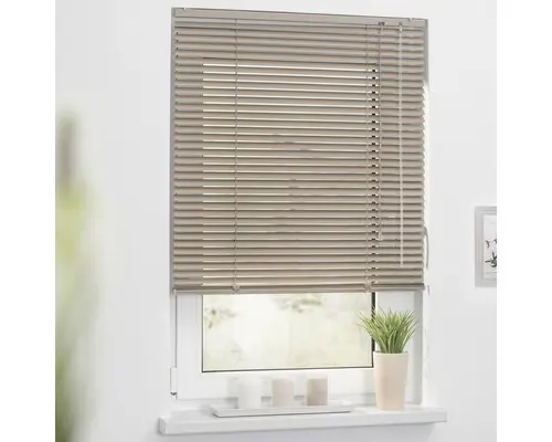 Alu-Jalousie mit Seitenverspannung Lichtblick braun 40x60 cm