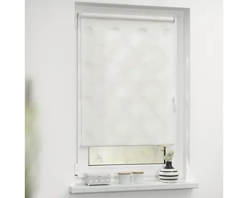 Lichtblick Doppelrollo Lichtblick Kreis ohne Bohren 70x150 cm weiß inkl. Klemmträger