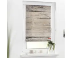 Klemmrollo Lichtblick ohne Bohren Bretter braun 60x150 cm inkl. Klemmträger