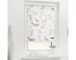 Klemmrollo Lichtblick ohne Bohren Thermo Dino 60x150 cm inkl. Klemmträger