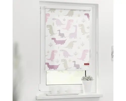 Klemmrollo Lichtblick ohne Bohren Thermo Dino 60x150 cm inkl. Klemmträger