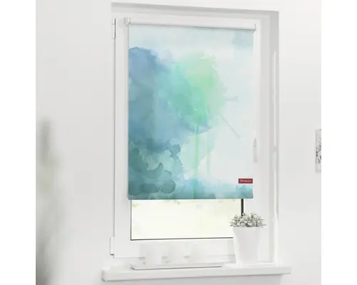 Klemmrollo Lichtblick ohne Bohren Aquarell 100x150 cm inkl. Klemmträger