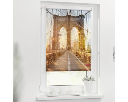 Klemmrollo Lichtblick ohne Bohren Brooklyn Bridge 100x150 cm inkl. Klemmträger