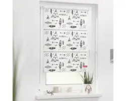 Klemmrollo Verdunklungsrollo Lichtblick ohne Bohren Thermo Tipi 45x150 cm inkl. Klemmträger