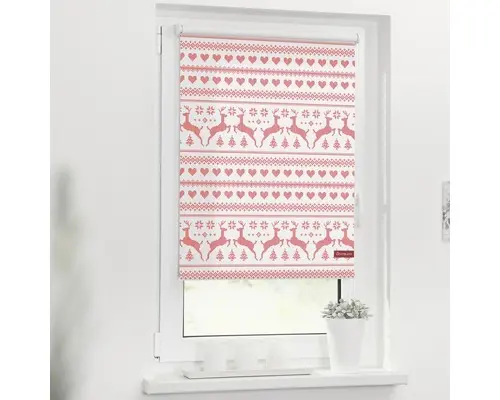 Klemmrollo Lichtblick ohne Bohren Rentier 60x150 cm inkl. Klemmträger