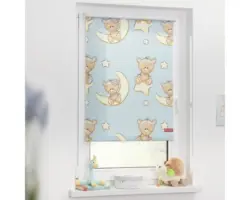 Klemmrollo Lichtblick ohne Bohren Thermo Bärchen 45x150 cm inkl. Klemmträger