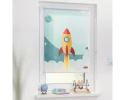 Klemmrollo Lichtblick ohne Bohren Thermo Rakete 70x150 cm inkl. Klemmträger