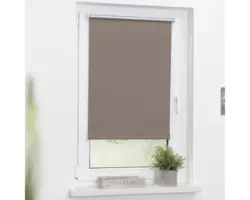 Klemmrollo Lichtblick Thermo ohne Bohren taupe 60x150 cm inkl. Klemmträger