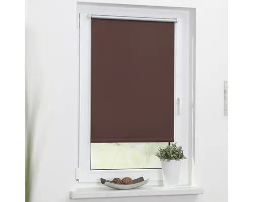 Klemmrollo Lichtblick Thermo ohne Bohren braun 60x150 cm inkl. Klemmträger