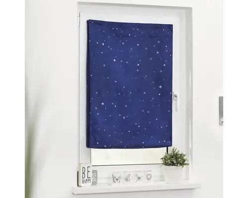 Lichtblick Reiserollo Haftfix ohne Bohren Thermo blau 130x200 cm