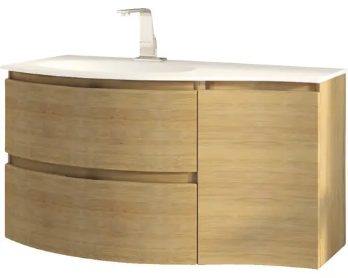 Unterschrank Baden Haus Vague rechts 55x34x41 cm eiche