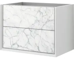 Waschbeckenunterschrank Baden Haus Bellagio 51x70x46 cm ohne Waschbecken weiß