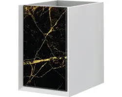 Unterschrank Baden Haus Bellagio 1 Türe 48x35x46 cm schwarz gold/weiß