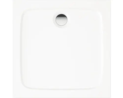 Flache Duschwanne 80x80x4 cm weiß