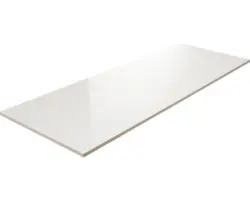 Steinzeug Wandfliese Bílá 30,0x90,0 cm weiß glänzend rektifiziert