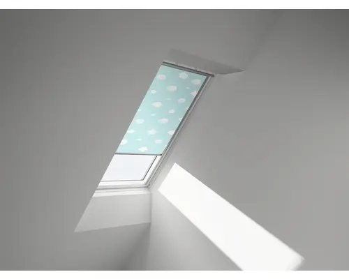 VELUX Verdunkelungsrollo Kids blauer Himmel manuell Rahmen aluminium DKL M10 4660S