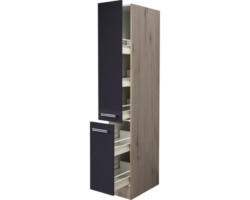 Apothekerschrank Flex Well Santo anthrazit/San Remo Eiche hell 30x200x57 cm