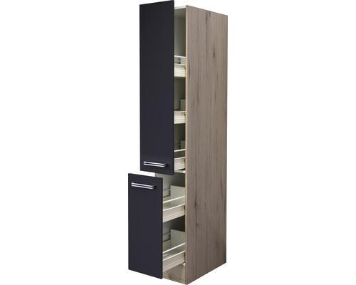 Apothekerschrank Flex Well Santo anthrazit/San Remo Eiche hell 30x200x57 cm