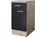 Hornbach Unterschrank Flex Well Santo Anthrazit/San Remo Eiche hell 40x86x60 cm mit Drehtür